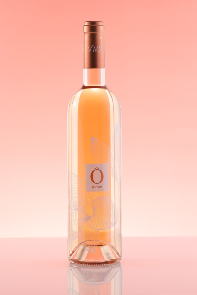 packshot bouteille vin rosé valence drôme